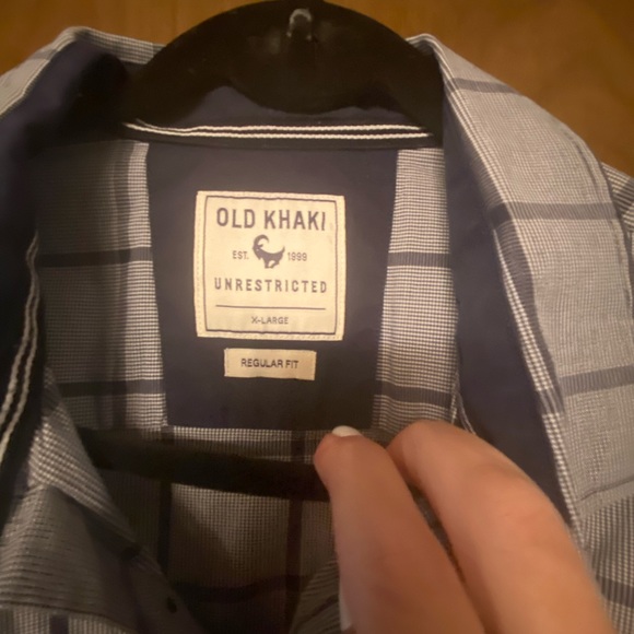 Old khaki button down mens shirt XL - Picture 3 of 6